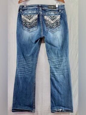 Miss Me Blue Embellished Boot Cut Jeans